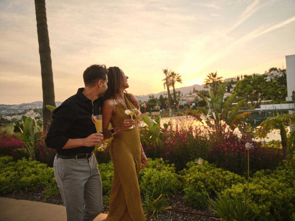 cocktails at sunset in marbella